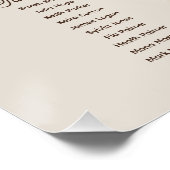 Westerne Ranch Wedding Zitting Grafiek Perfect Poster (Hoek)