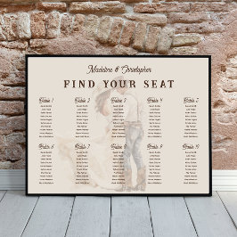 Westerne Ranch Wedding Zitting Grafiek Perfect Poster