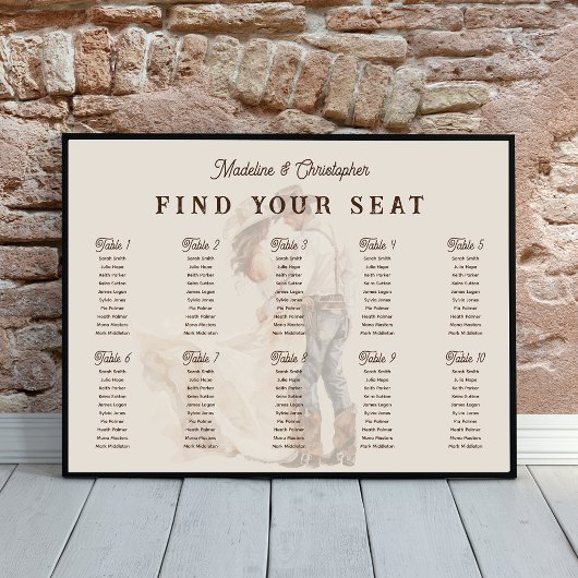 Westerne Ranch Wedding Zitting Grafiek Perfect Poster