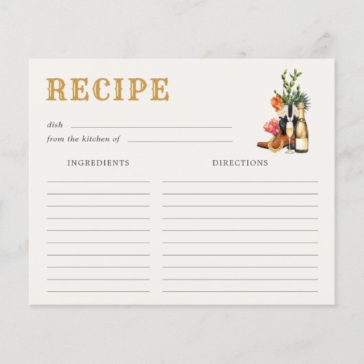 Westerne Recept Kaart (Voorkant)