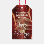 Westerne Red Cream Koeienhuid Gold Glitter Tree Cadeaulabel (Voorkant)