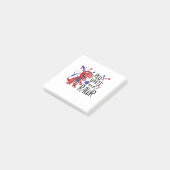 Westerne Red White Rawr-dinosaurus Post-it® Notes (Schuin)