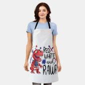 Westerne Red White Rawr-dinosaurus Schort (Gedragen)