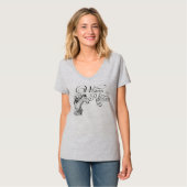 Westerne Reflecties (Barrel Racer) T-shirt (Voorkant volledig)