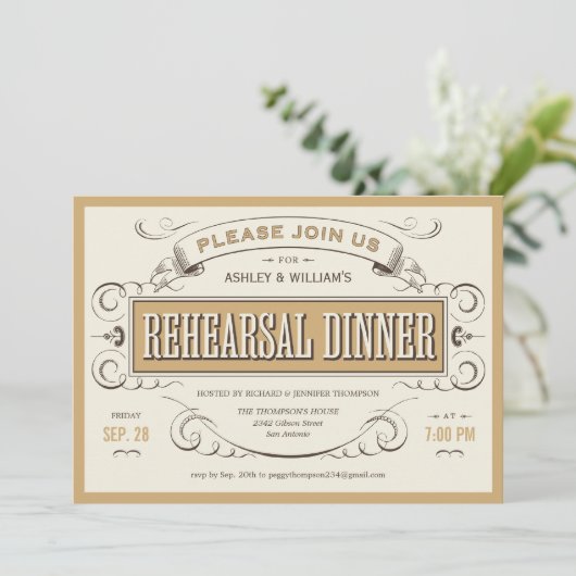 Westerne repetitie Invitaties Kaart (Staand voorkant)