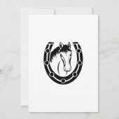 Westerne repetitie met een inwendig paard Rustic W Kaart (Achterkant)