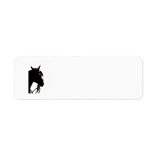 Westerne retouradreslabels voor paarden etiket (Voorkant)
