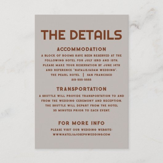 Westerne Retro Bold Bull Schedel Bruiloft Details Informatiekaartje (Voorkant)