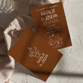 Westerne Retro Hand getrokken woestijn moderne bru Kaart