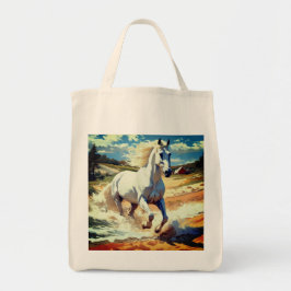 Westerne Retro Paardenlopende Canvas tas