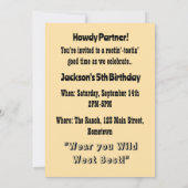  Westerne Ride Proud Little Cowboy Kaart (Achterkant)