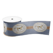 Westerne riem en riemgesp op denim print satijnen lint (Spoel)