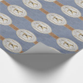 Westerne riem en riemgesp vrolijk kerstfeest cadeaupapier (Hoek)