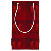 Westerne rode cowboy Boot Print Gift Bag Klein Cadeauzakje (Voorkant)