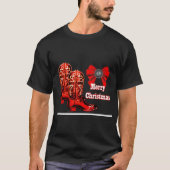 Westerne rode cowboylaarzen en strikken vakantie t-shirt (Voorkant)