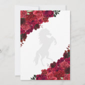 Westerne rode rozen Charro Save De Datum Quinceañe Kaart (Achterkant)