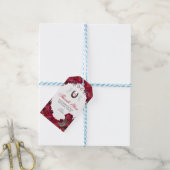 Westerne rode rozen Ranchero Quinceanera Cadeaulabel (Met Touw)