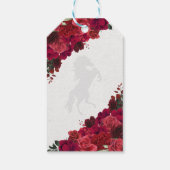 Westerne rode rozen Ranchero Quinceanera Cadeaulabel (Achterkant)