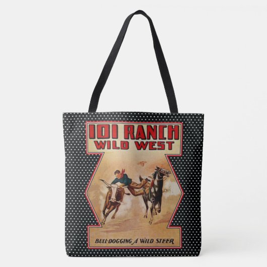  Westerne Rodeo 101 Ranch Cowboy Steer Tote Bag (Voorkant)