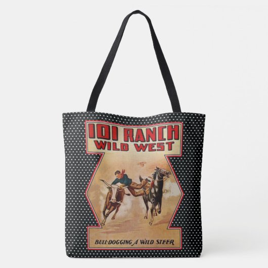  Westerne Rodeo 101 Ranch Cowboy Steer Tote Bag (Achterkant)