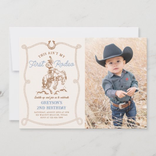 Westerne Rodeo 2e verjaardag foto Kaart (Voorkant)