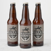 Westerne Rodeo ADD NAME Old West Steer Roping Rope Bier Etiket (Flessen)