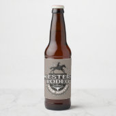Westerne Rodeo ADD NAME Old West Steer Roping Rope Bier Etiket (Voorkant)