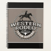 Westerne Rodeo ADD NAME Old West Steer Roping Rope Planner (Voorkant)