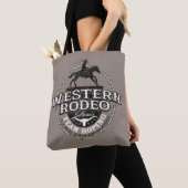Westerne Rodeo ADD NAME Old West Steer Roping Rope Tote Bag (Dichtbij)