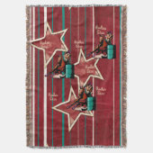 Westerne Rodeo Barrel Racer Throw Blanket Deken (Voorkant Verticaal)