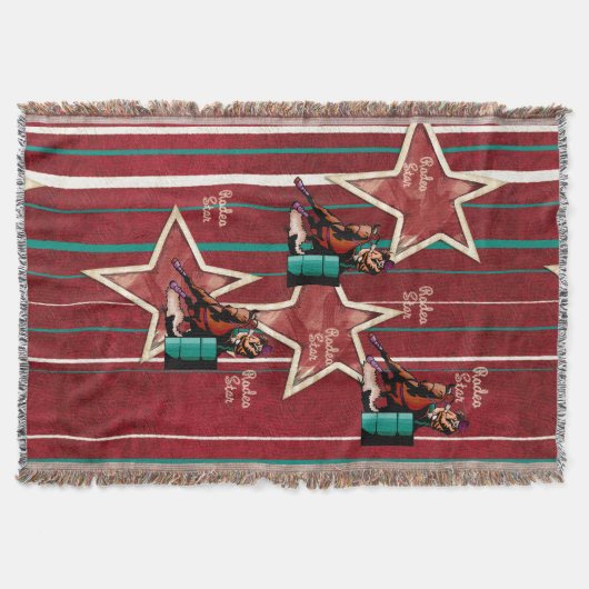 Westerne Rodeo Barrel Racer Throw Blanket Deken (Voorkant)