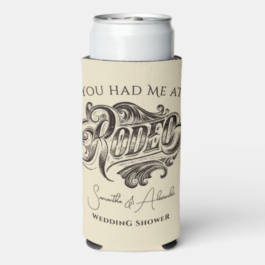 Westerne  Rodeo Black Bruids Paren Douche Seltzer Blikjeskoeler (Seltzer Achterkant)