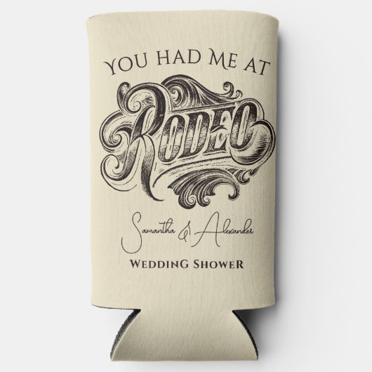 Westerne  Rodeo Black Bruids Paren Douche Seltzer Blikjeskoeler (Voorkant)