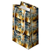 Westerne Rodeo Bronc Rider Gift Bag Klein Cadeauzakje (Voorkant Gekanteld)