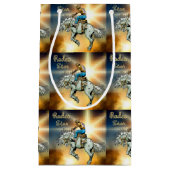 Westerne Rodeo Bronc Rider Gift Bag Klein Cadeauzakje (Voorkant)