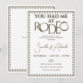 Westerne Rodeo bruidsparen douchen Kaart (Voorkant / Achterkant)