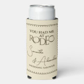 Westerne Rodeo bruidsparen huwelijksdouche Seltzer Blikjeskoeler (Seltzer Voorkant)