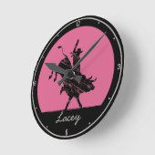 Westerne Rodeo Bull Rider Cowboy Ronde Klok (Hoek)