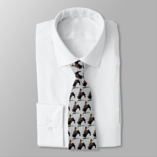 Westerne Rodeo Bull Riding Mannen Necktie Stropdas (Gebonden)
