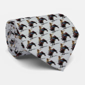Westerne Rodeo Bull Riding Mannen Necktie Stropdas (Opgerold)