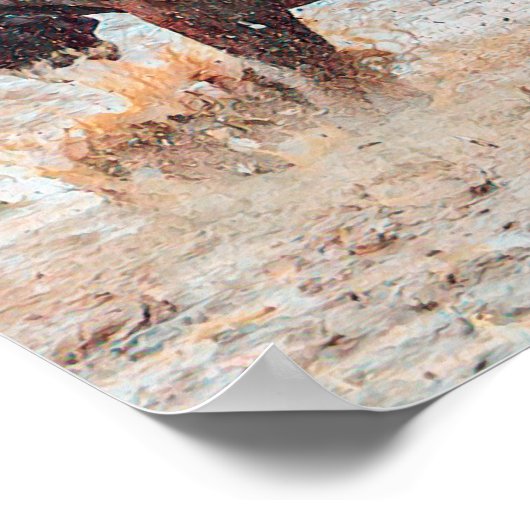 Westerne Rodeo Bull Rustic Country Cowboy  Poster (Hoek)