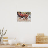 Westerne Rodeo Bull Rustic Country Cowboy  Poster (Keuken)