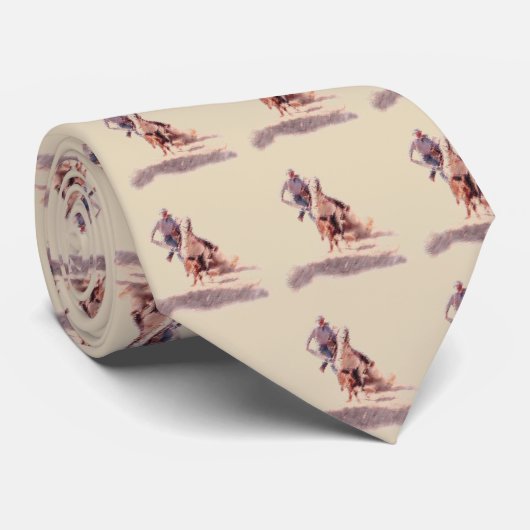 Westerne Rodeo Calf Roper Necktie Stropdas (Opgerold)