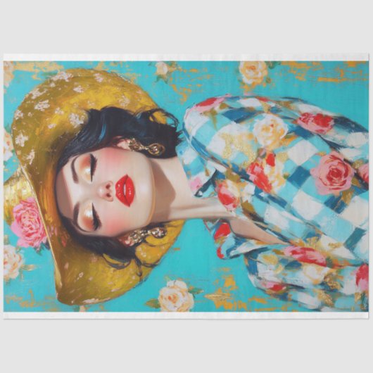 Westerne Rodeo Chic Decoupage Tissuepapier (Voorkant)