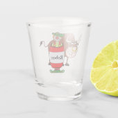 Westerne Rodeo Clown en Bull Personalized Shot Glas (Achterkant)