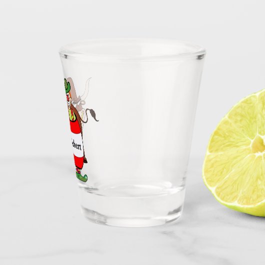 Westerne Rodeo Clown en Bull Personalized Shot Glas (Rechts)