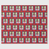 Westerne Rodeo Clown In Barrel Red Bandana Cadeaupapier (Vlak)