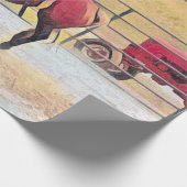 Westerne Rodeo Country Horse Riding Art Cadeaupapier (Hoek)