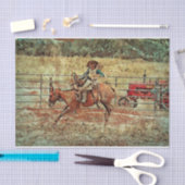 Westerne rodeo Country Horse Riding Texture Tissuepapier (Craft)