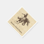 Westerne Rodeo Cowboy aangepaste naam Servet (Hoek)